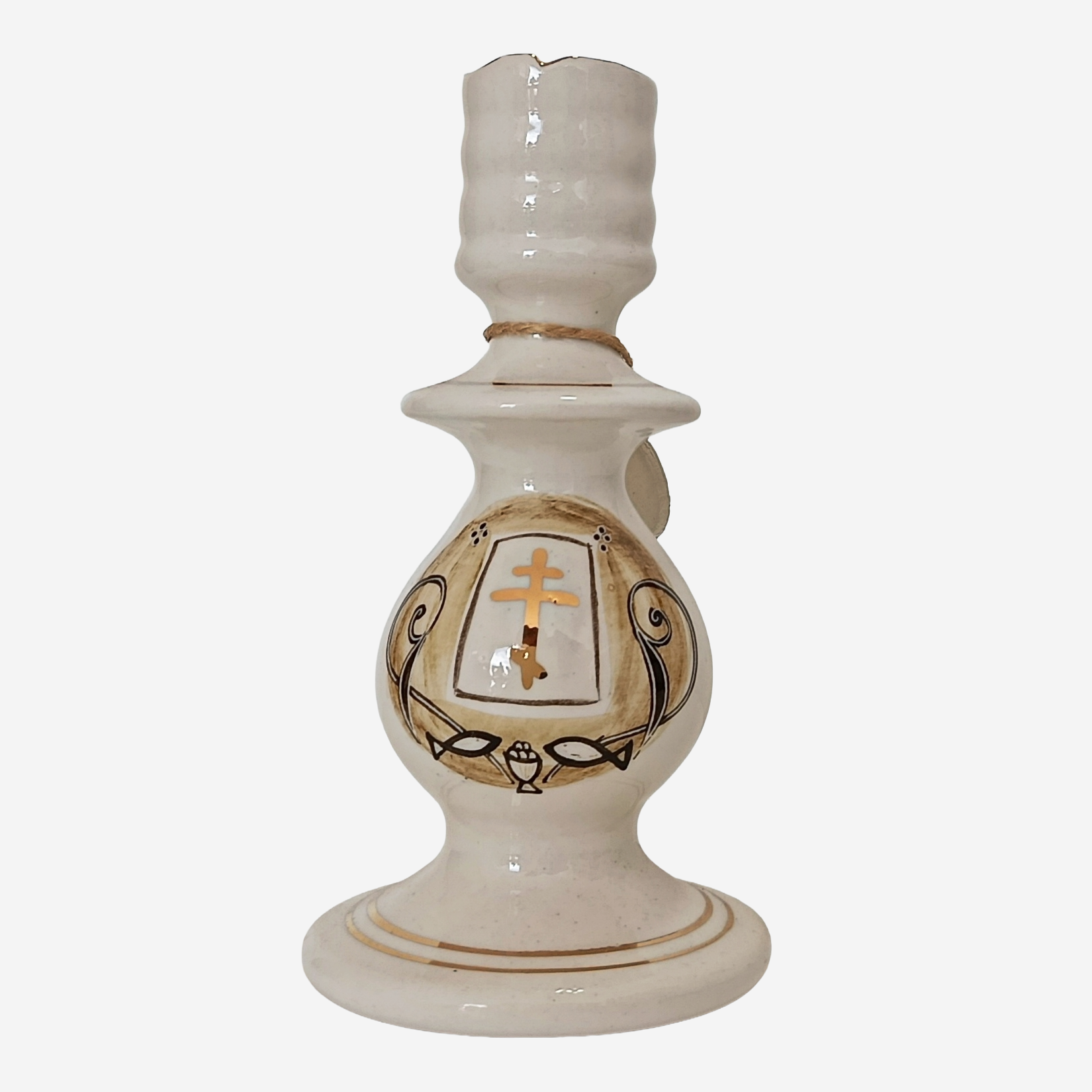 Свећњак - керамика са позлатом