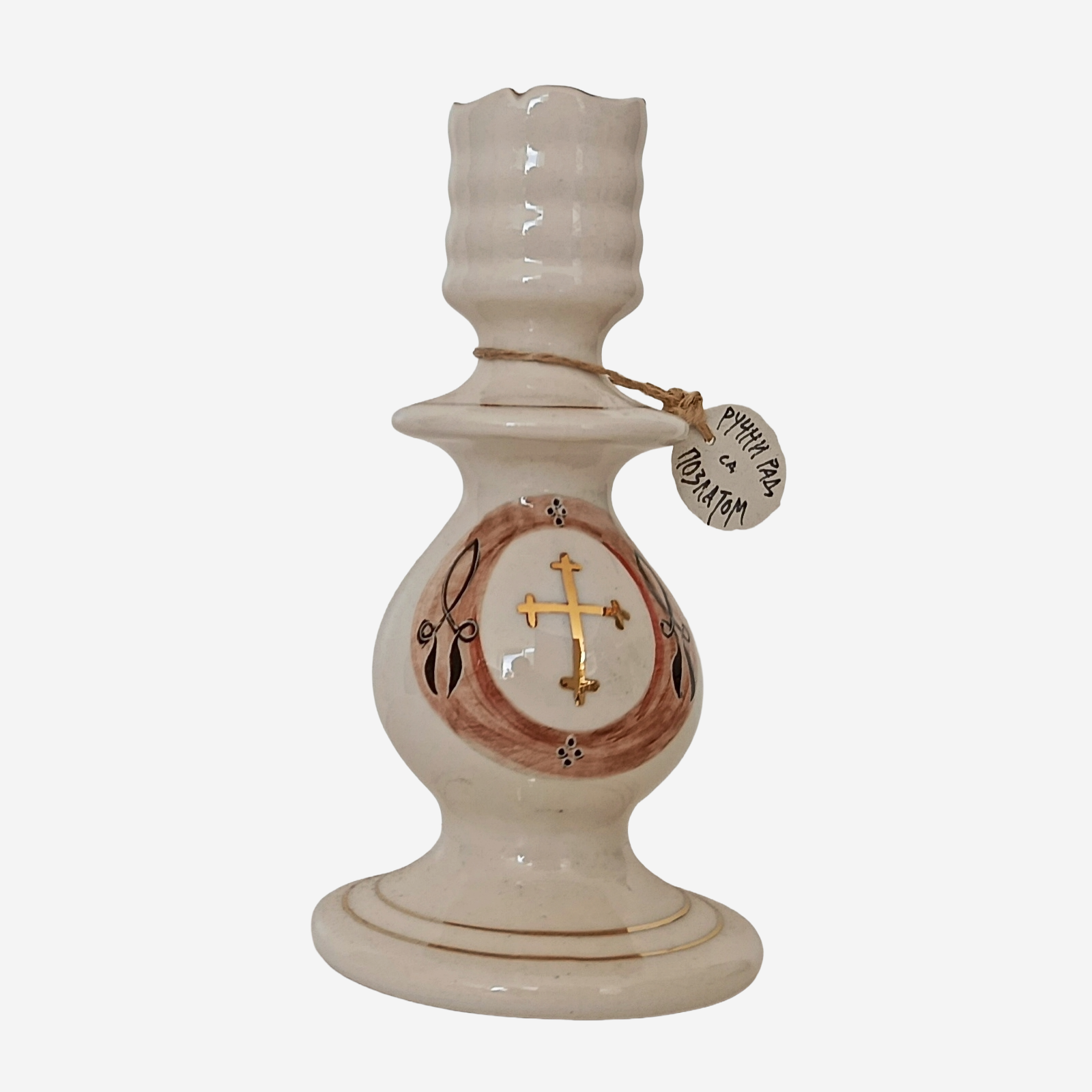 Свећњак - керамика са позлатом